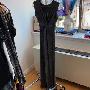 LF - You maxi dress with cut outs & shoulder pads